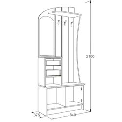 Прихожая "Саша-20" ЛДСП (венге/млечный дуб), Фант-мебель, г. Волжск