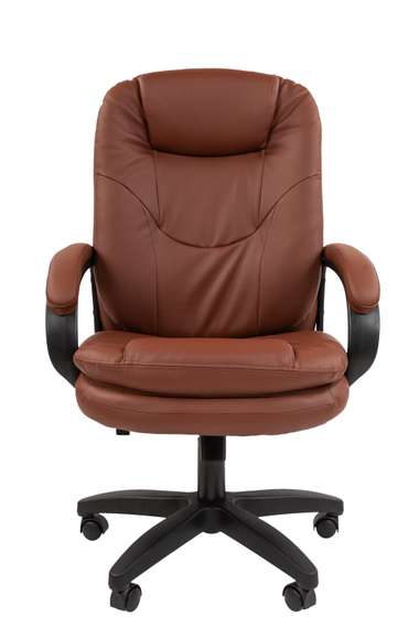Офисное кресло Chairman 668LT Россия черный пластик, экопремиум коричневый N