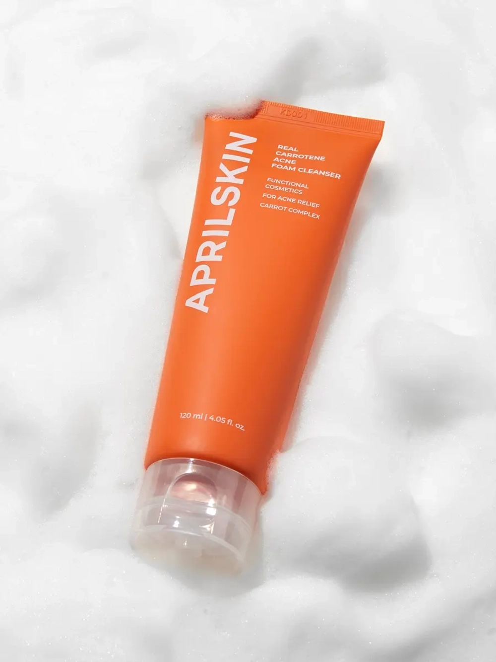 APRILSKIN Морковная пенка для умывания с салициловой кислотой против акне Real Carrotene Acne Foam Cleanser 120 гр