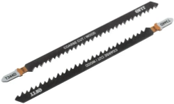 FIT Пилки по дереву для электролобзика 151/126/ шаг 4 мм полотна HCS разведенные шлифованные, набор 2 шт.