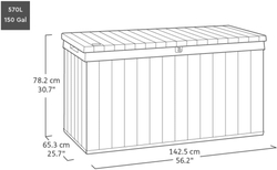 Пластиковый сундук Keter Darwin 570 л graphite