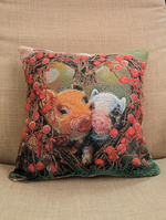 Декоративный гобеленовый чехол для интерьерной подушки Парочка 38*38