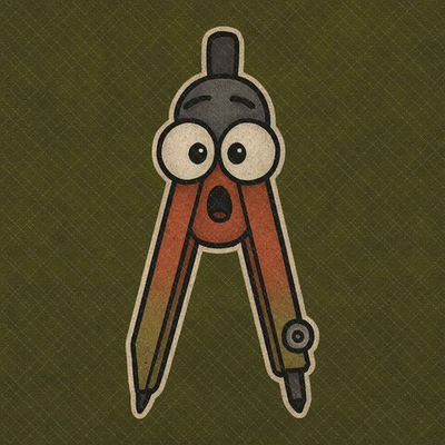 Циркуль с глазами (60 см) - декор для фотосессий