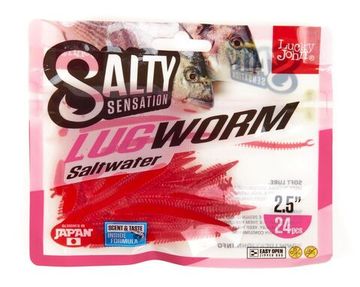 Черви съедоб. искусст. LJ  Salty Sensation LUGWORM 2.5in (06.35)/F40 24шт.
