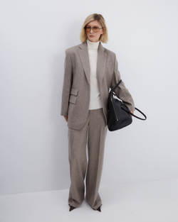 Жакет из смесового кашемира Лоро Пиана елочка