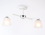 Светильник подвесной TR303201/2 WH/CH/FR белый/хром/белый матовый E27*2 max 60W 470*370*260