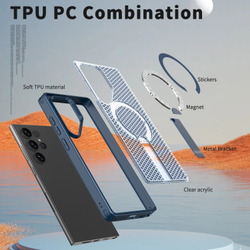 Прозрачный чехол Mesh Pro Magnetic Case для Samsung Galaxy S23 Ultra