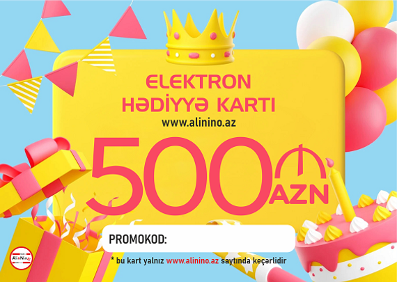 Elektron hədiyyə kartı  500 AZN