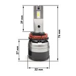 Светодиодные автомобильные LED лампы TaKiMi Advance H11/8/9/16 6500K 12V