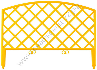GRINDA Плетень, 24 х 320 см, желтый, 7 секций, декоративный забор (422207-Y)