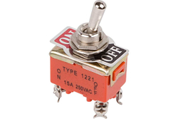 Тумблер REXANT 250v 15а (4c) on-off двухполюсный (kn-201) 36-4130