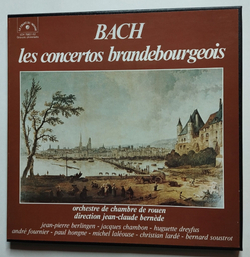 Винтажная виниловая пластинка LP Bach Бах Orchestre Les Concertos Brandebourgeois Бранденбургские концерты (France 1977)