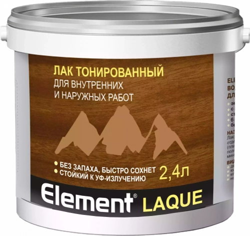 Лак Alpa Element Laque водный тонированный махагон