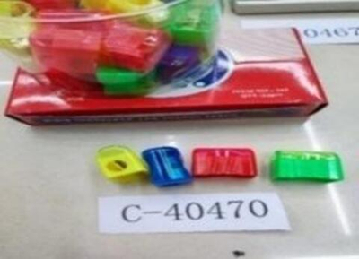 Точилка с контейнером, 1 отверстие, 4 цвета микс