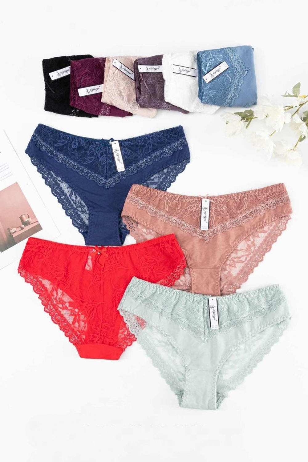 [m]Трусы х/б кружева (46-50)7333