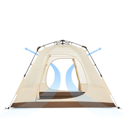 Палатка Naturehike Ango 3-местная, быстросборная, алюминиевый каркас, тент, бежевая