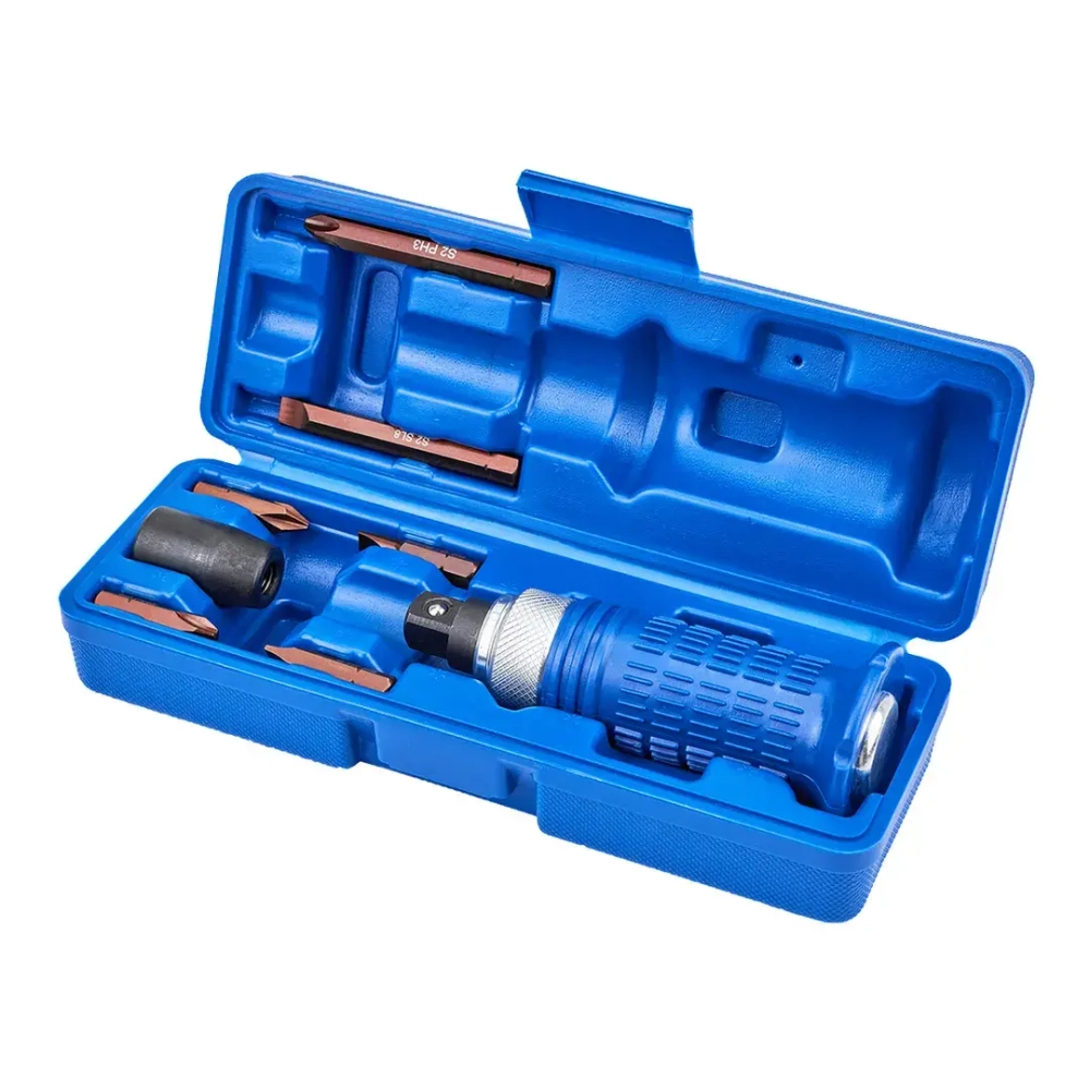 Отвертка ударная с набором бит и адаптером 8пр. Scheppach Sch-5064S