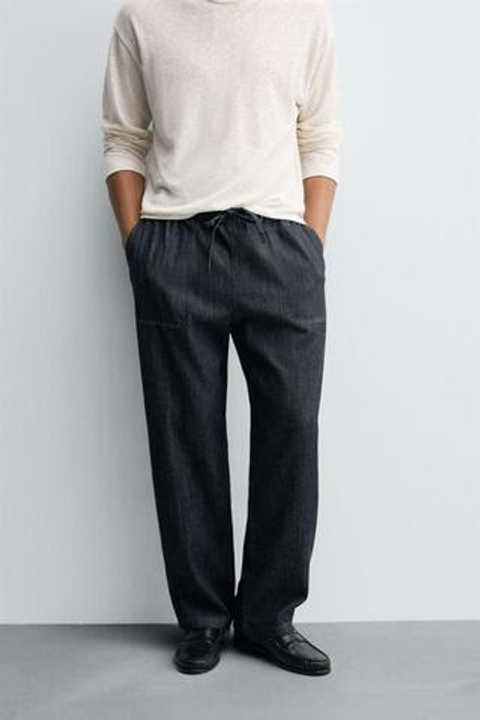 ZARA ДЖИНСЫ-ДЖОГГЕРЫ RELAXED FIT, ИНДИГО