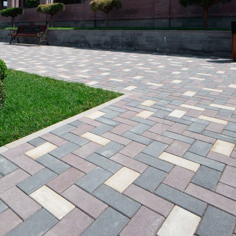 Тротуарная плитка ПРЯМОУГОЛЬНИК 200x100 мм - Стандарт Коричневый