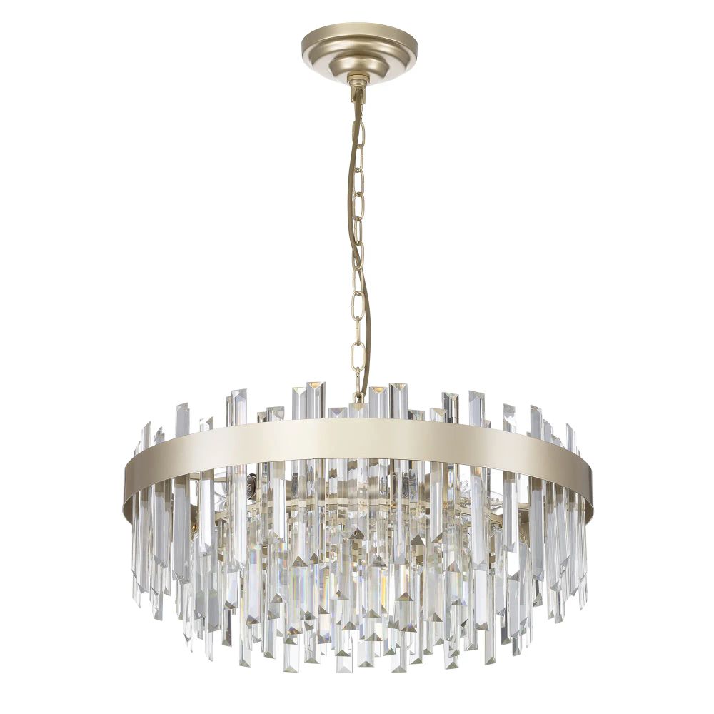 Citilux Лаура CL301282 Люстра хрустальная подвесная Шампань