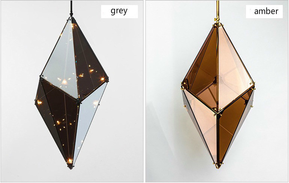 Pendant design lamp  Maxhedron Vertical by Bec Brittain (Smoky)
