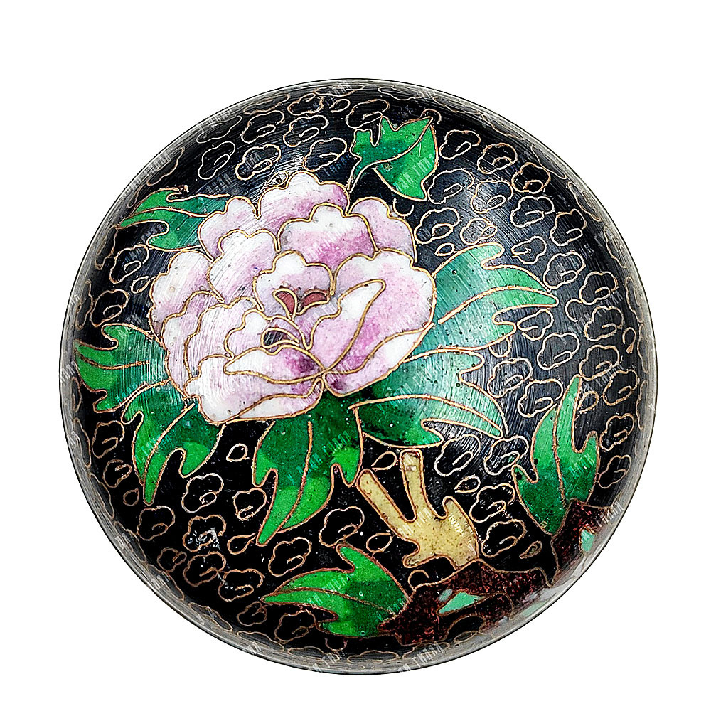 Старинная шкатулка с хризантемой в технике Cloisonne (Клуазонне) Китай.Первая половина  20 в.