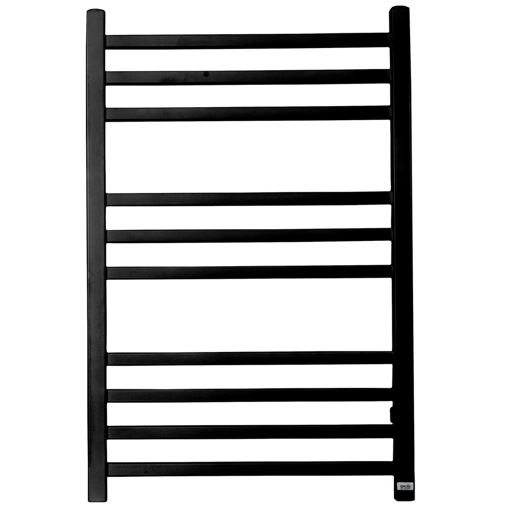 Полотенцесушитель GROIS Polo GR-003 500х800 П10 (3+3+4) RAL9005 черный матовый (-), шт
