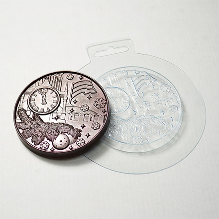 Форма пластиковая "Медаль новогодняя №1"