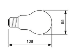 Лампа светодиодная 8W R55 E27 - цвет в ассортименте