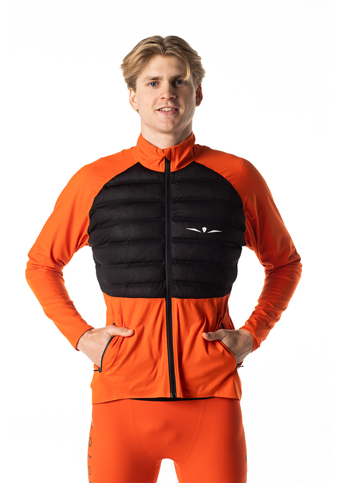 ЛОНГСЛИВ С ПУХОВОЙ ВСТАВКОЙ МУЖСКОЙ LONG SLEEVE DOWN PUFFER | TANGERINE