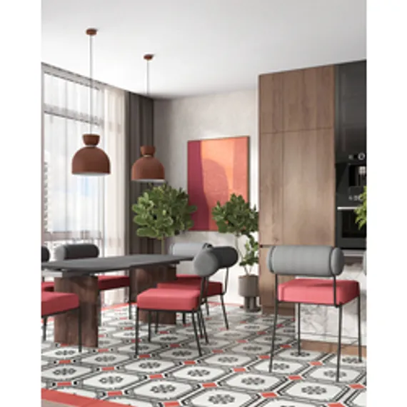 Полубарный стул Roller, тёмно-серый, бордо