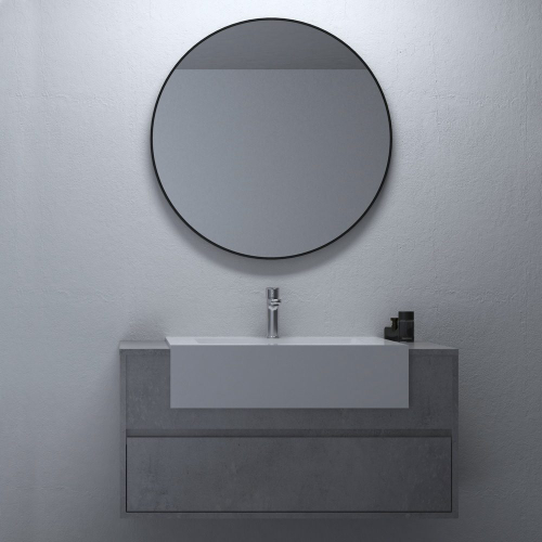 Тумба с раковиной Black&White Universe 100 см U903.1000-1 пепельный