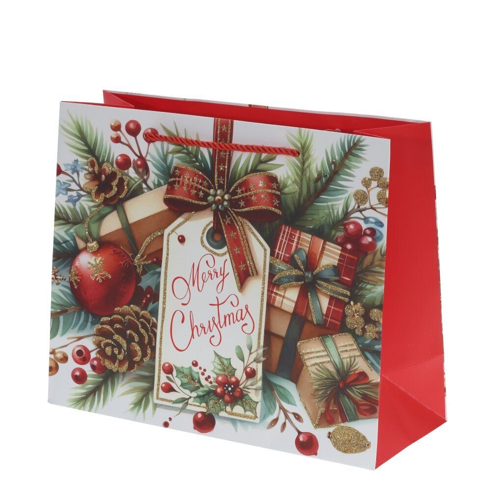 GAEM Пакет подарочный (бумага 210г/м2, блок 12шт), L31 W12 H42 см, 4в.