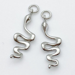 Подвеска Змея, цвет серебро, размер 27*9 мм, цена за 1 шт