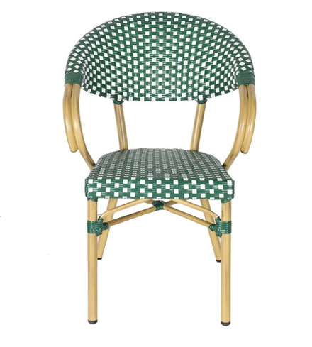 "Грас" плетеный стул из искусственного ротанга, цвет зеленый