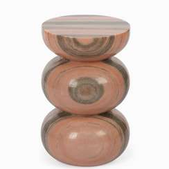 Кофейный стол Ove Ø28х45 см, розовый мрамор