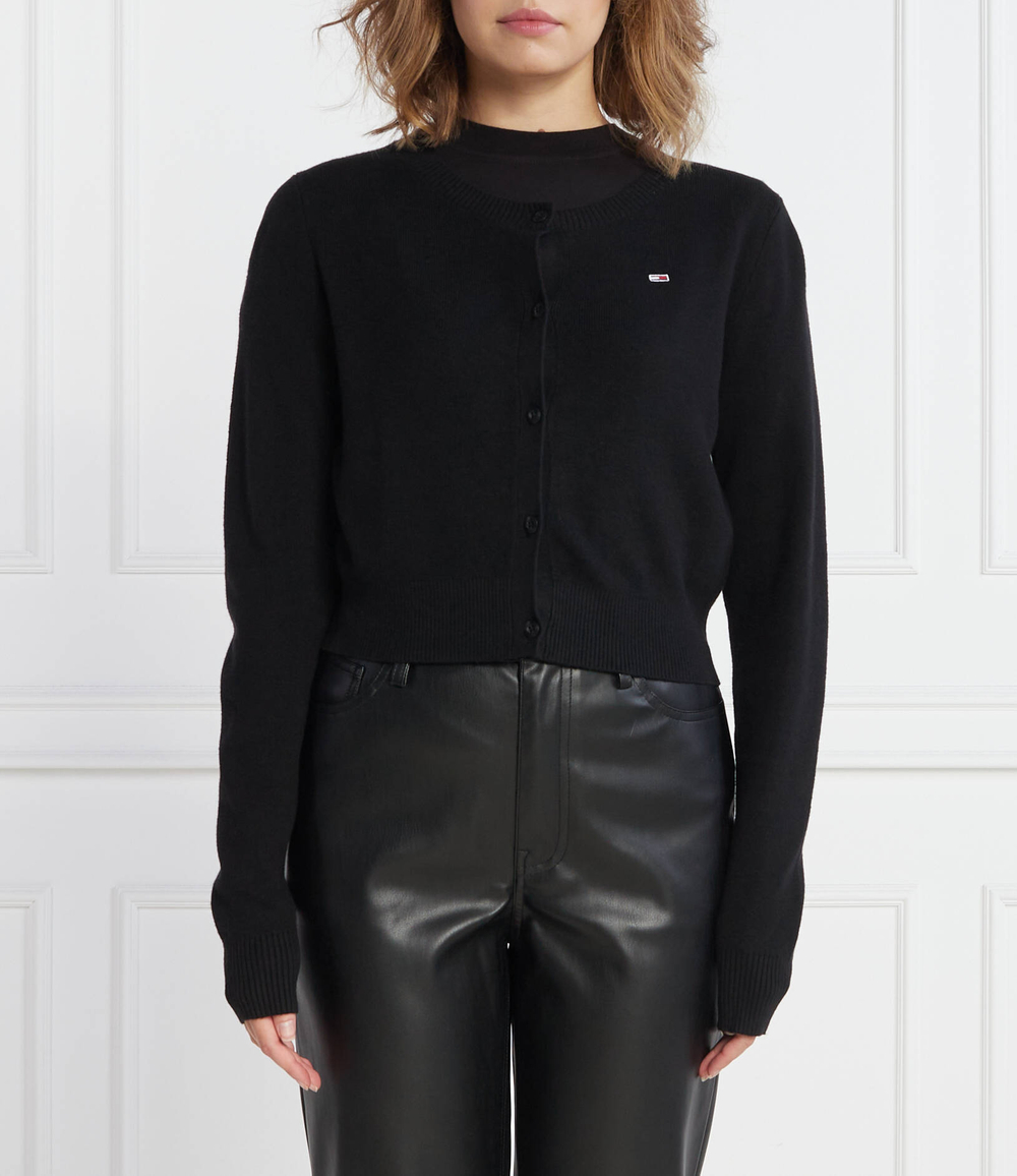 Кардиган TJW CRP ESSENTIAL Tommy Jeans - черный(DW0DW16538)