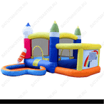 Батут для детей на дачу "Радужный замок" 3,4*3,1*2,1 м