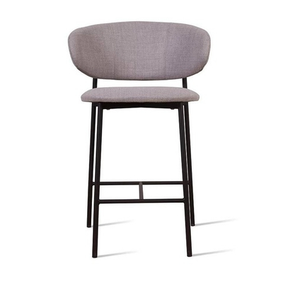 Стул полубарный Адель рогожка серая