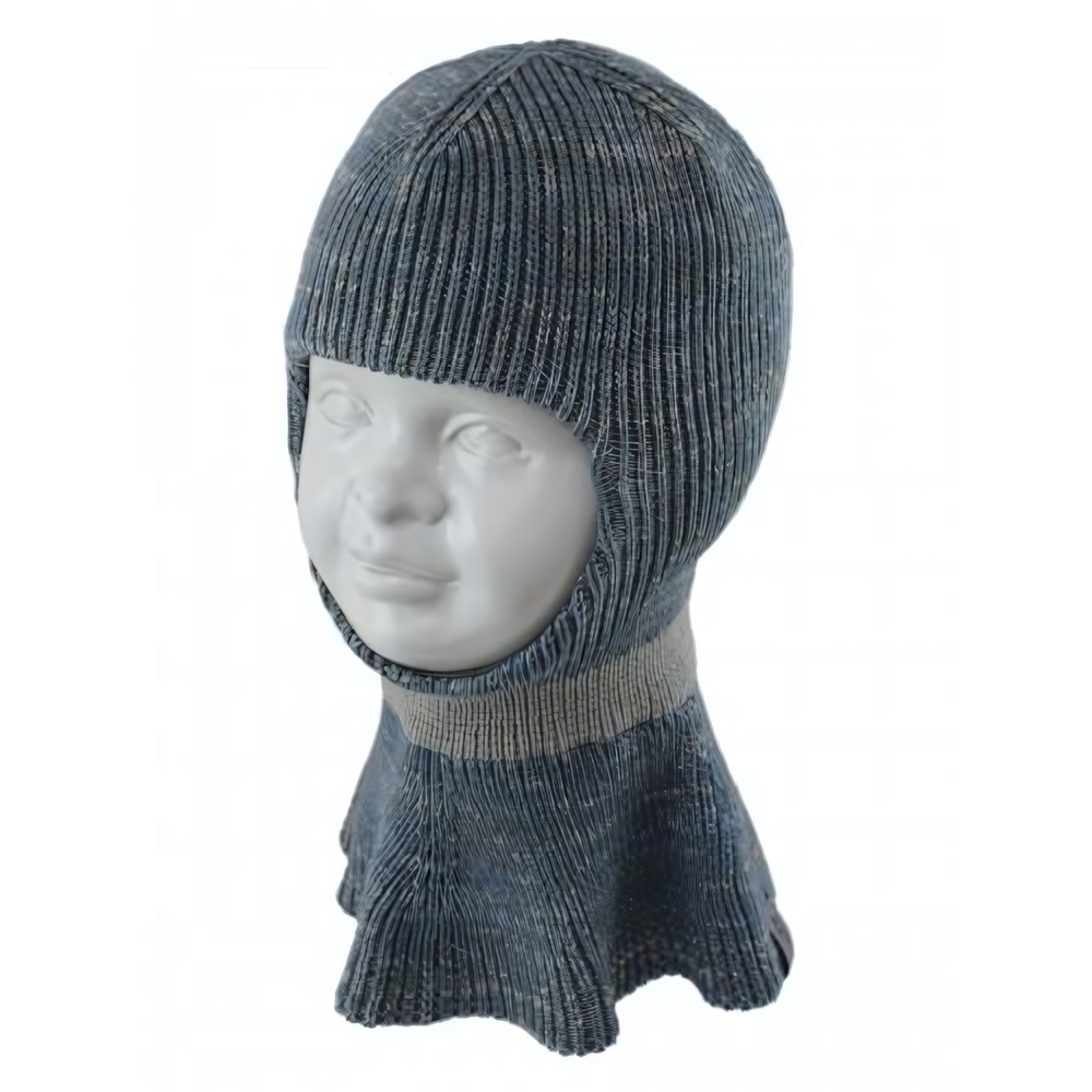 Шапка-шлем детская SELFIE SHLm 0 CASPER ACR-H (на хлопковой подкладке) голубые джинсы р-р 50-52