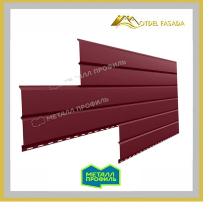 Сайдинг металлический L -Брус VikingMP E- RALL 3005 Винно-красный, 0.5мм