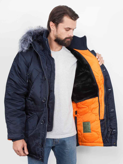 Куртка мужская зимняя Apolloget Everrest (т.синий/оранжевый - r.blue/orange)