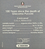 ИТАЛИЯ, 2025, 5 ЕВРО [СЕРЕБРО].