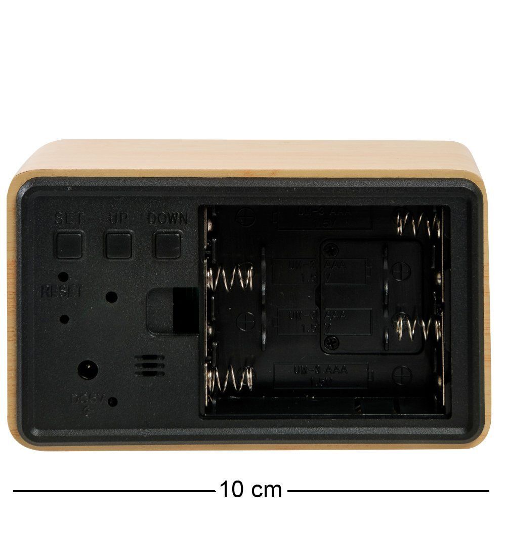 ЯЛ-07-05/10 Часы электронные сред. (жёлтое дерево с красной подсветкой)