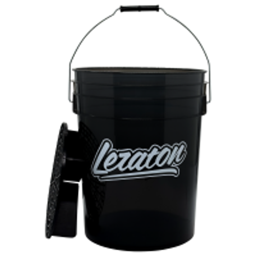 Прозрачное ведро для мойки автомобилей с сепаратором ( черное ) 20 л LERATON BUCKET BW1