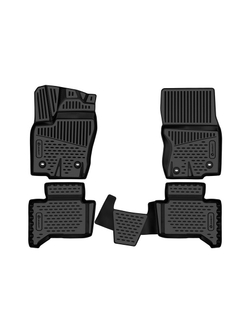 Коврики в салон для TOYOTA Land Cruiser Prado (250) 2023- Внед, 5мест, с накладкой на тоннеле, 4шт.(полиуретан) ELEMENT3DA70978210K