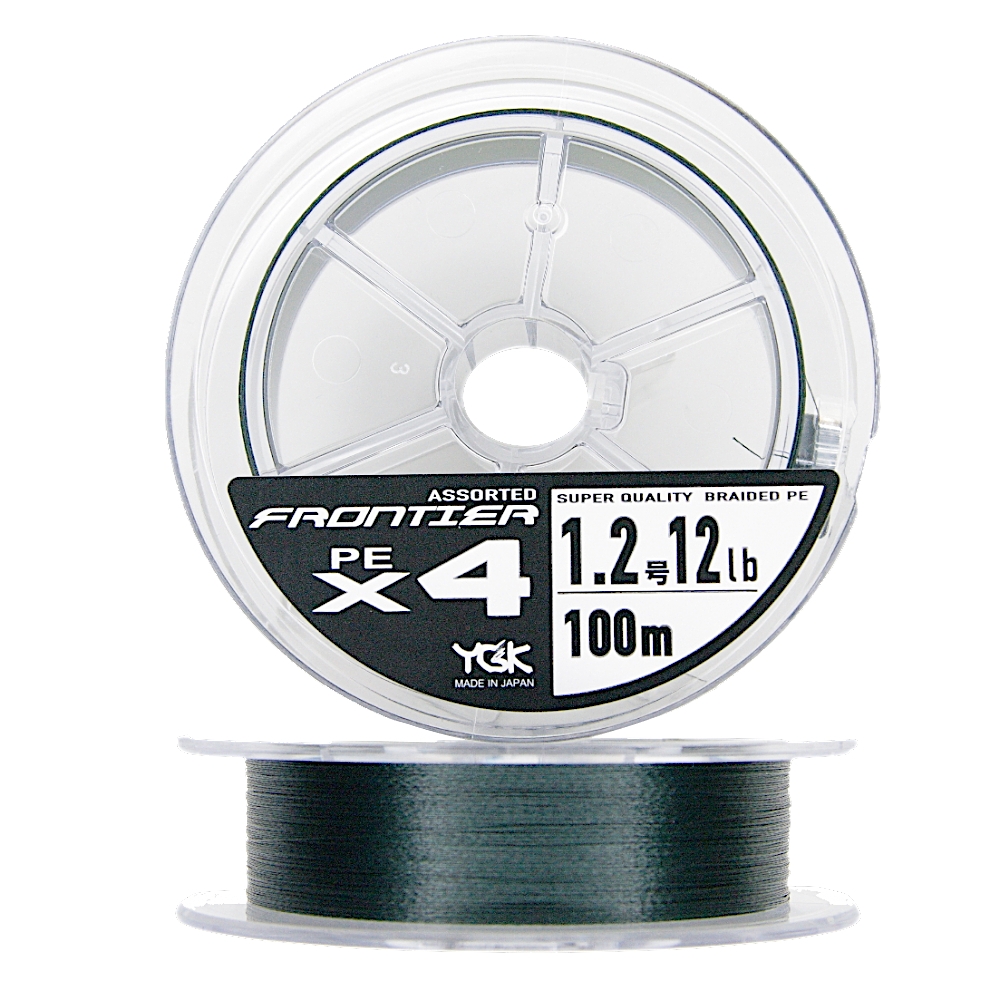 Шнур YGK Frontier X4 PE 100м #1.2  0.185мм 5.5кг 1шт Dark Green