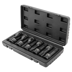 Набор головок-бит TORX ударных 10пр.,1/2''(T30, T40, T45, T50, T55, T60, T70, T80, T90, T100), в кейсе FORCEKRAFT FK-41013MPB