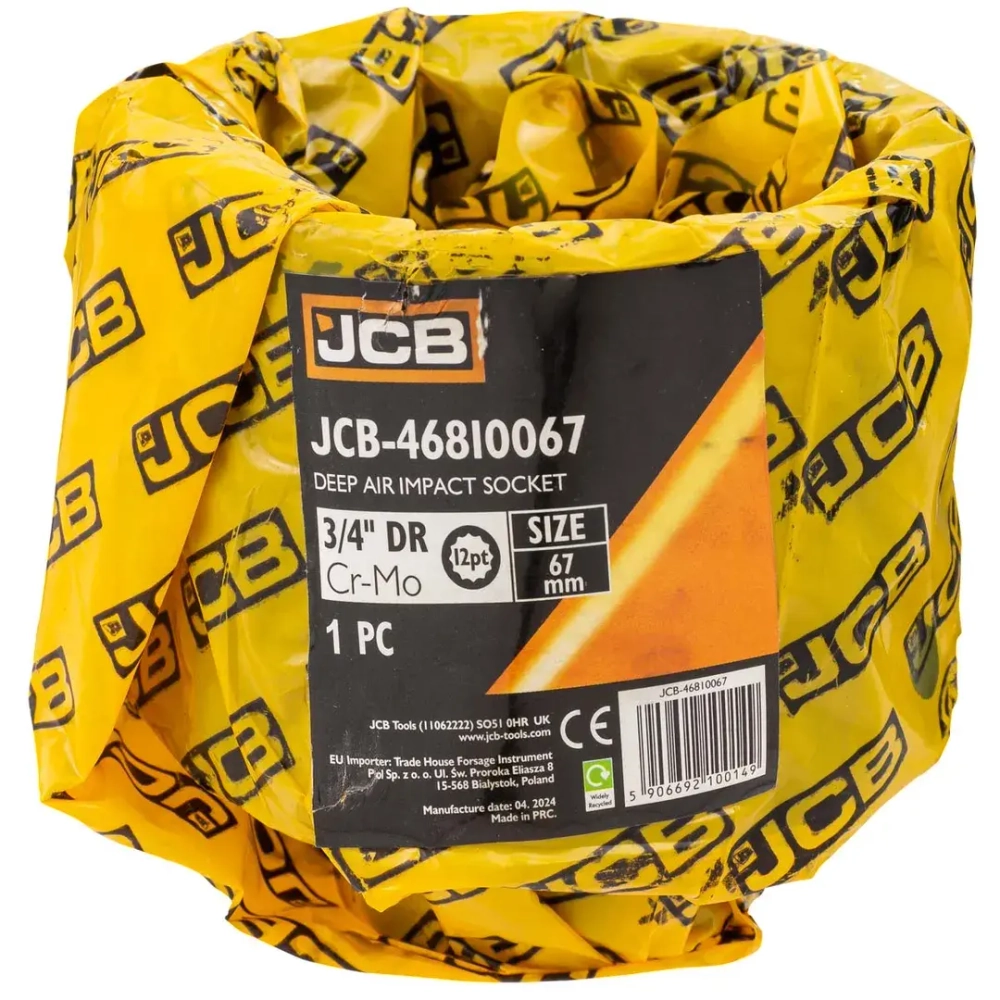 Головка ударная глубокая 67мм (12гр.), 3/4'' JCB JCB-46810067