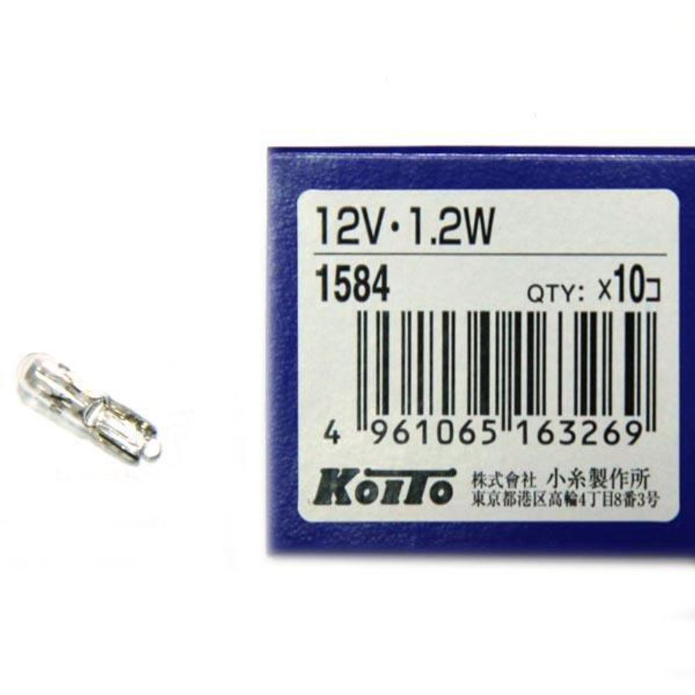Лампа KOITO 12V 1.2W W2.1*4.6d